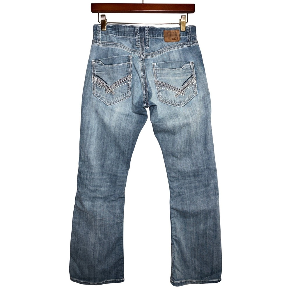BKE Fulton Bootcut Jeans Mens 29S Contrast Stitch Denim Rodeo Western Y2K 90s